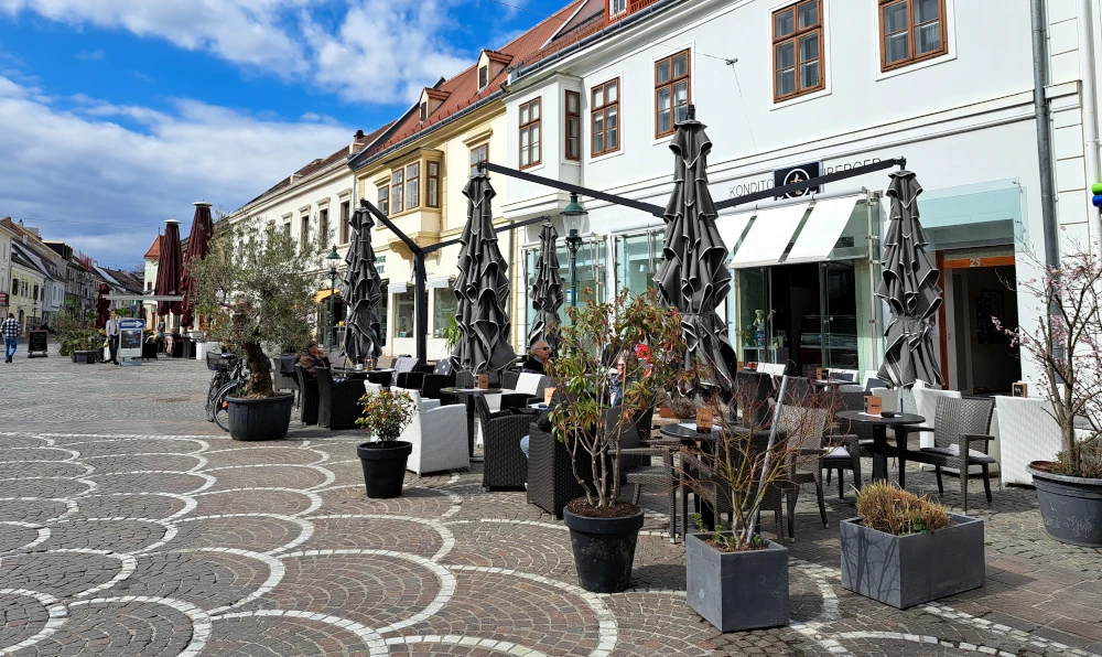 Fußgängerzone in der Hauptstraße von Eisenstadt